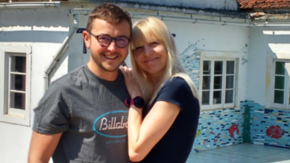 de fotograaf en zijn vrouw bij Termas-da-Azenha